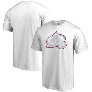 Colorado Avalanche White Out T-Shirt - White NHL Guys Tee