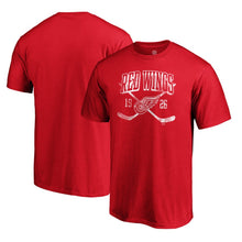 Load image into Gallery viewer, Detroit Red Wings Team Line Shift T-Shirt - Red NHL Guys Tee
