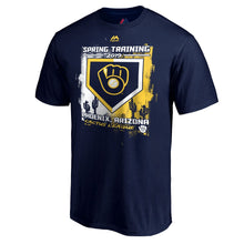 Load image into Gallery viewer, Milwaukee Brewers Majestic 2019 Spring Training Base On Ball T-Shirt - Navy MLB Guys Tee
