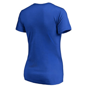 Toronto Blue Jays Women's Primary Logo V-Neck T-Shirt - Royal MLB Ladies V-Neck