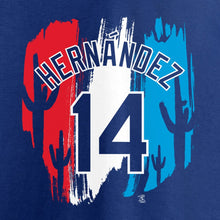 Load image into Gallery viewer, Enrique Hernandez Los Angeles Dodgers Women&#39;s 2019 Spring Training Name &amp; Number V-Neck T-Shirt - Royal MLB Ladies V-Neck
