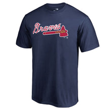 Load image into Gallery viewer, Atlanta Braves Team Wordmark T-Shirt - Navy MLB Guys Tee
