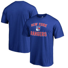 Load image into Gallery viewer, New York Rangers Victory Arch T-Shirt - Blue NHL Guys Tee
