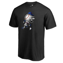 Load image into Gallery viewer, New York Mets Midnight Mascot T-Shirt - Black MLB Guys Tee
