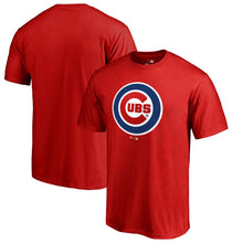 Load image into Gallery viewer, Chicago Cubs Team Wordmark T-Shirt - Red MLB Guys Tee
