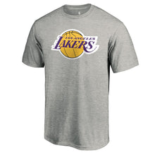 Load image into Gallery viewer, Lebron James Los Angeles Lakers Team Playmaker Name &amp; Number T-Shirt - Heather Gray NBA Guys Tee
