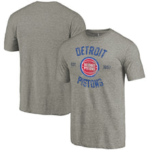 Load image into Gallery viewer, Detroit Pistons Team Heritage Tri-Blend T-Shirt - Gray NBA Guys Tee
