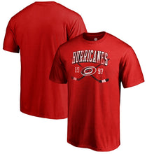 Load image into Gallery viewer, Carolina Hurricanes Vintage Collection Line Shift Big And Tall T-Shirt - Red NHL Guys Tee
