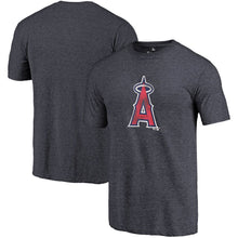 Load image into Gallery viewer, Los Angeles Angels Distressed Team Tri-Blend T-Shirt - Heathered Navy MLB Guys Tee
