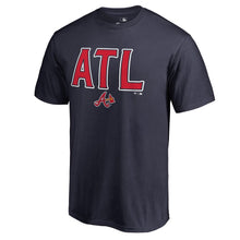 Load image into Gallery viewer, Atlanta Braves Atl Hometown Collection T-Shirt - Navy MLB Guys Tee
