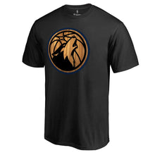 Load image into Gallery viewer, Minnesota Timberwolves Hardwood Big &amp; Tall T-Shirt - Black NBA Guys Tee
