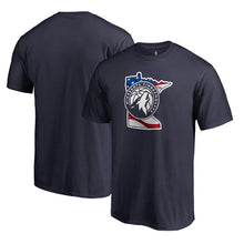 Load image into Gallery viewer, Minnesota Timberwolves Banner State T-Shirt - Navy NBA Guys Tee
