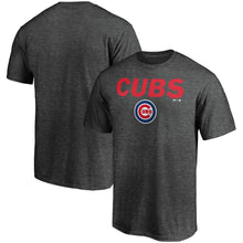Load image into Gallery viewer, Chicago Cubs Majestic Basic T-Shirt - Heathered Charcoal MLB Guys Tee
