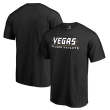 Load image into Gallery viewer, Vegas Golden Knights Wordmark T-Shirt - Black NHL Guys Tee
