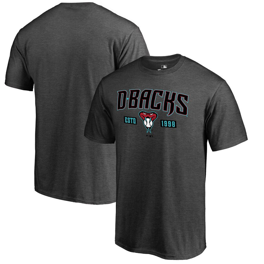 Arizona Diamondbacks Snakeskin Hometown Collection T-Shirt - Heathered Charcoal MLB Guys Tee