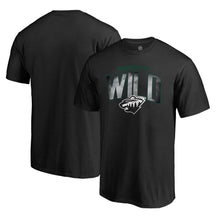 Load image into Gallery viewer, Minnesota Wild Arch Smoke T-Shirt - Black NHL Guys Tee

