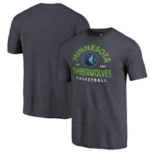 Load image into Gallery viewer, Minnesota Timberwolves Vintage Arch Tri-Blend T-Shirt - Navy NBA Guys Tee
