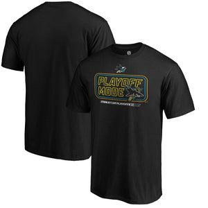 San Jose Sharks 2019 Stanley Cup Playoffs Bound Charging T-Shirt - Black NHL Guys Tee