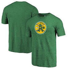 Load image into Gallery viewer, Oakland Athletics Cooperstown Collection Huntington Tri-Blend T-Shirt - Green MLB Guys Tee

