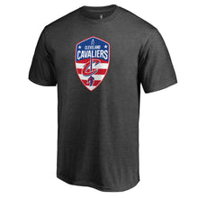 Load image into Gallery viewer, Cleveland Cavaliers Hoops For Troops T-Shirt - Gray NBA Guys Tee
