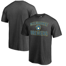 Load image into Gallery viewer, Milwaukee Brewers Core Basics Victory Arch T-Shirt - Heathered Gray MLB Guys Tee

