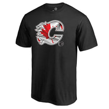 Load image into Gallery viewer, Calgary Flames Banner Wave T-Shirt - Black NHL Guys Tee
