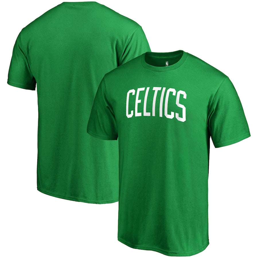 Boston Celtics Primary Wordmark T-Shirt - Kelly Green NBA Guys Tee