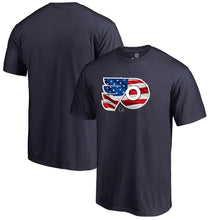 Load image into Gallery viewer, Philadelphia Flyers Banner Wave T-Shirt - Navy NHL Guys Tee
