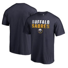 Load image into Gallery viewer, Buffalo Sabres Iconic Collection Fade Out T-Shirt - Navy NHL Guys Tee
