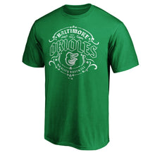 Load image into Gallery viewer, Baltimore Orioles St. Patrick&#39;s Day Tullamore T-Shirt – Green MLB Guys Tee
