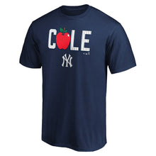 Load image into Gallery viewer, Gerrit Cole New York Yankees Hometown Apple T-Shirt - Navy MLB Guys Tee
