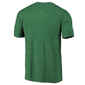 Boston Celtics Distressed Team Logo Tri-Blend Crew Neck T-Shirt - Heathered Green NBA Guys Tee