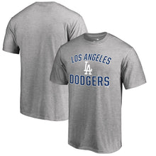 Load image into Gallery viewer, Los Angeles Dodgers Victory Arch T-Shirt - Ash MLB Guys Tee
