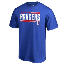 Load image into Gallery viewer, Texas Rangers Onside Stripe T-Shirt - Blue MLB Guys Tee
