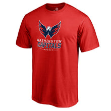 Load image into Gallery viewer, Washington Capitals Team Lockup T-Shirt - Red NHL Guys Tee
