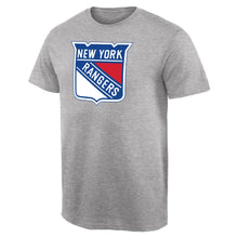 Load image into Gallery viewer, New York Rangers Team Primary Logo T-Shirt - Ash NHL Guys Tee
