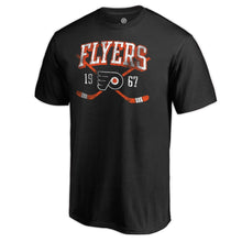 Load image into Gallery viewer, Philadelphia Flyers Vintage Collection Line Shift Big And Tall T-Shirt - Black NHL Guys Tee
