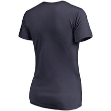 Load image into Gallery viewer, Cleveland Indians Women&#39;s Team Wordmark V-Neck T-Shirt - Navy MLB Ladies V-Neck
