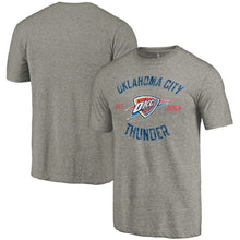 Load image into Gallery viewer, Oklahoma City Thunder Team Heritage Tri-Blend T-Shirt - Gray NBA Guys Tee
