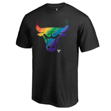 Load image into Gallery viewer, Chicago Bulls Team Pride Logo T-Shirt - Black NBA Guys Tee
