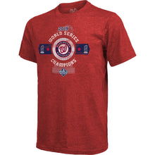 Load image into Gallery viewer, Washington Nationals Majestic Threads 2019 World Series Champions Roster T-Shirt - Red MLB Guys Tee
