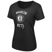 Load image into Gallery viewer, Brooklyn Nets Majestic Women&#39;s The Main Thing T-Shirt - Black NBA Ladies V-Neck
