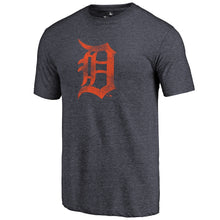 Load image into Gallery viewer, Detroit Tigers Distressed Team Tri-Blend T-Shirt - Heathered Navy MLB Guys Tee
