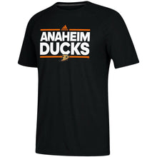 Load image into Gallery viewer, Anaheim Ducks Adidas Dassler Climalite Performance Raglan T-Shirt - Black NHL Guys Tee
