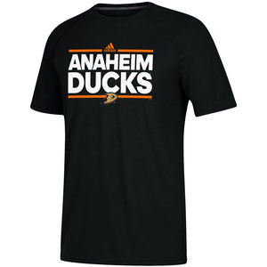 Anaheim Ducks Adidas Dassler Climalite Performance Raglan T-Shirt - Black NHL Guys Tee