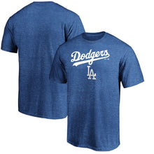 Load image into Gallery viewer, Los Angeles Dodgers Majestic Basic T-Shirt - Heather Royal MLB Guys Tee
