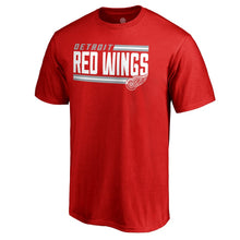 Load image into Gallery viewer, Detroit Red Wings Iconic Collection On Side Stripe T-Shirt - Red NHL Guys Tee
