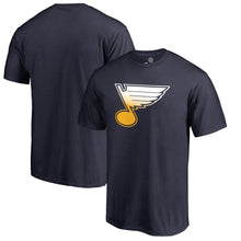 Load image into Gallery viewer, St. Louis Blues Gradient Logo T-Shirt - Navy NHL Guys Tee
