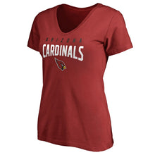 Load image into Gallery viewer, Arizona Cardinals Nfl Pro Line By Women&#39;s Engage Arch V-Neck T-Shirt - Cardinal NFL LADIES V-Neck
