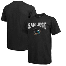 Load image into Gallery viewer, San Jose Sharks Majestic Threads City Over Graphic Tri-Blend T-Shirt - Black NHL Guys Tee
